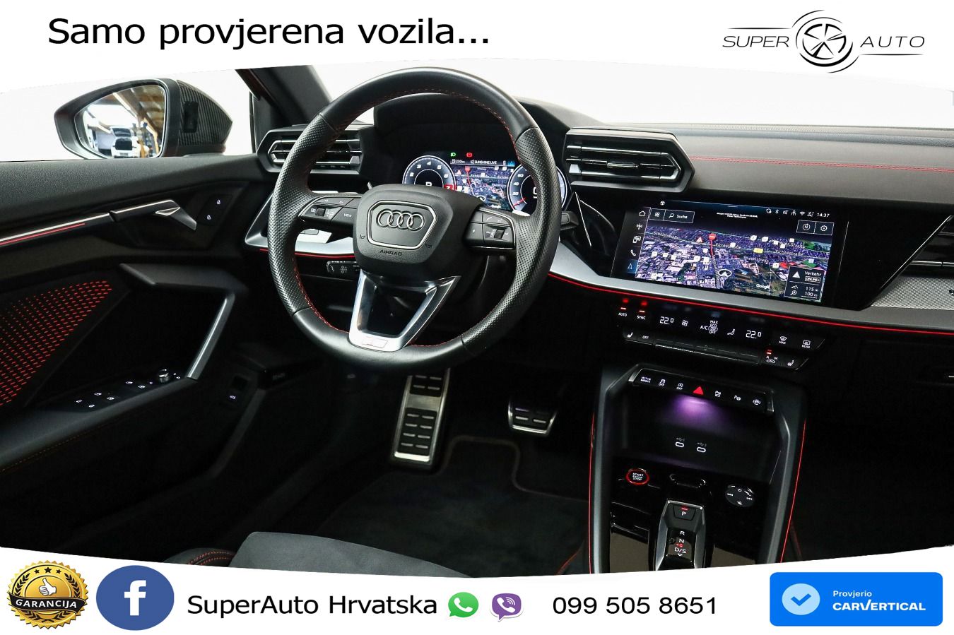 Audi S3 Limuzina 2.0 TFSI (333 KS) quattro S tronic MATRIX+GR SJED+KAM