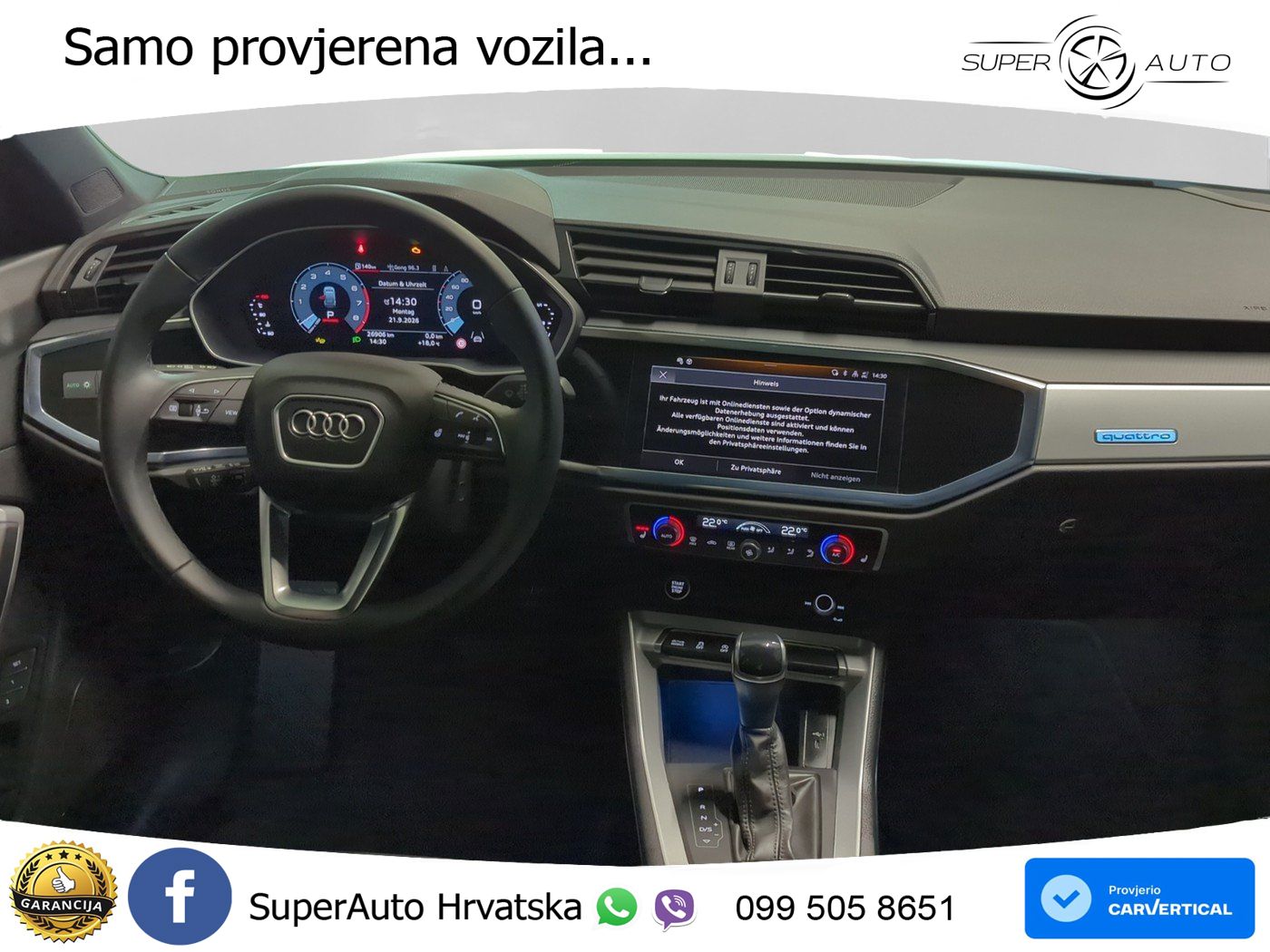 Audi Q3 II Sportback 40 TFSI (190 KS) quattro S tronic S line LED+GR SJED+ACC