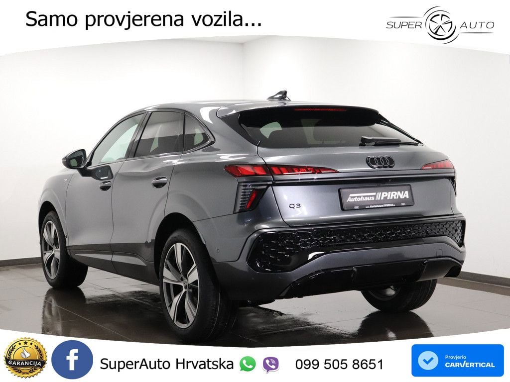 Audi Q3 Sportback 1.5 TFSI (150 KS) S tronic LED+GR SJED+ACC