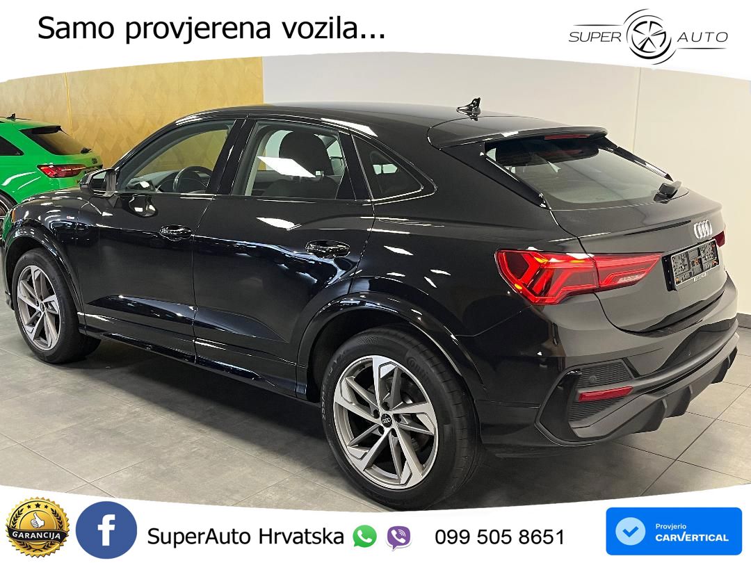 Audi Q3 Sportback 40 TDI (200 KS) quattro S tronic S line LED+GR SJED+ACC