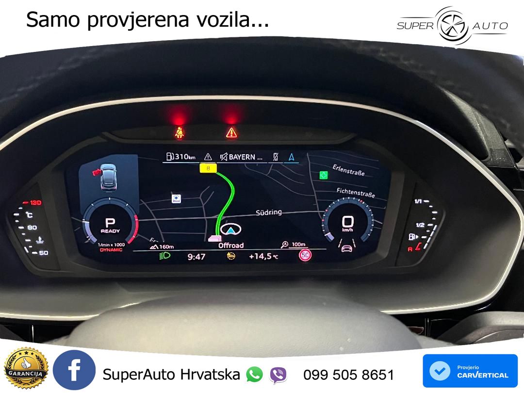 Audi Q3 Sportback 40 TDI (200 KS) quattro S tronic S line LED+GR SJED+ACC