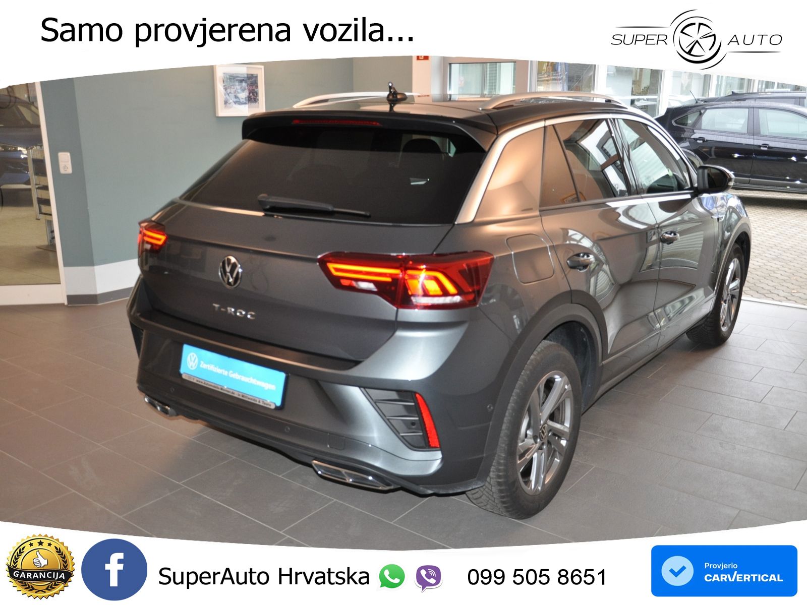 Volkswagen T-Roc 1.5 TSI (150 KS) DSG R-Line LED+GR SJED+ACC
