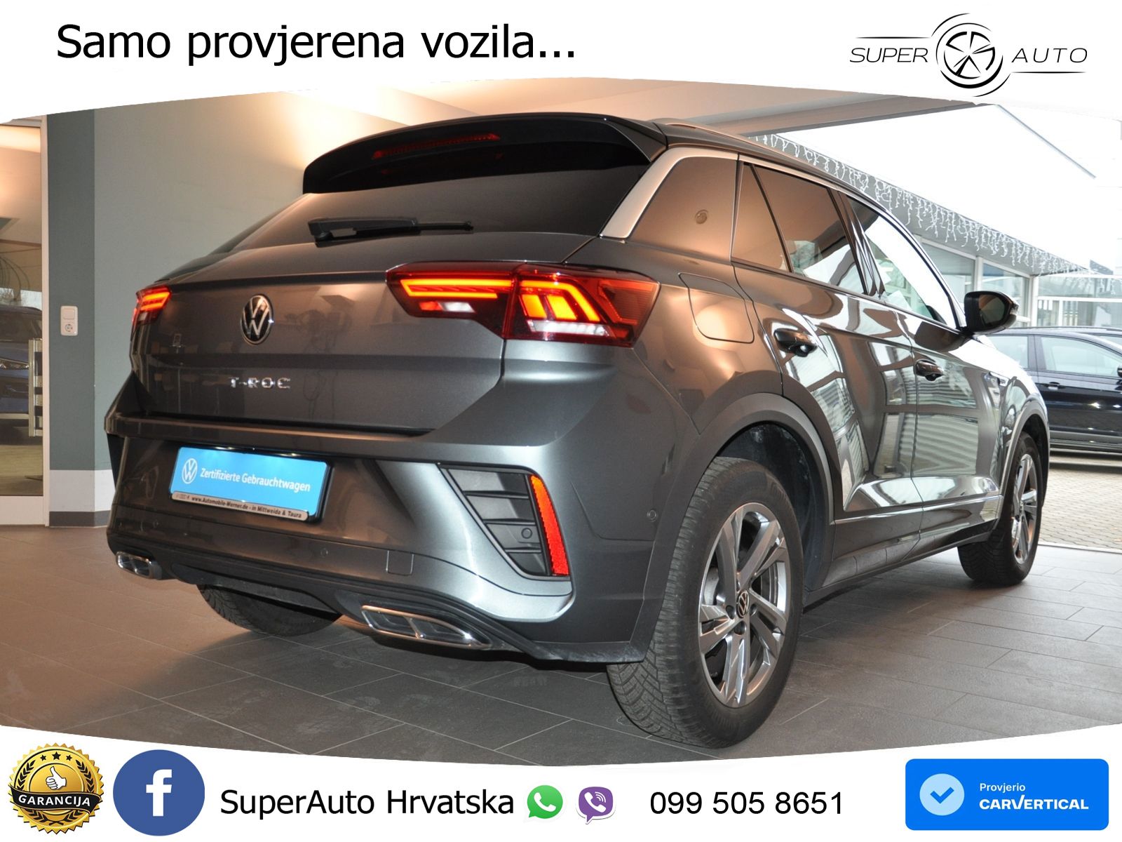Volkswagen T-Roc 1.5 TSI (150 KS) DSG R-Line LED+GR SJED+ACC