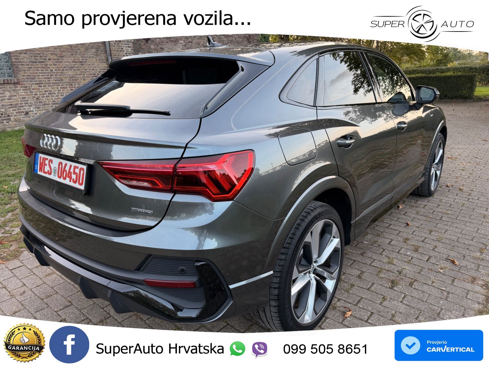 Audi Q3 II Sportback 45 TFSI (230 KS) quattro S tronic S line LED+GR SJED+ACC
