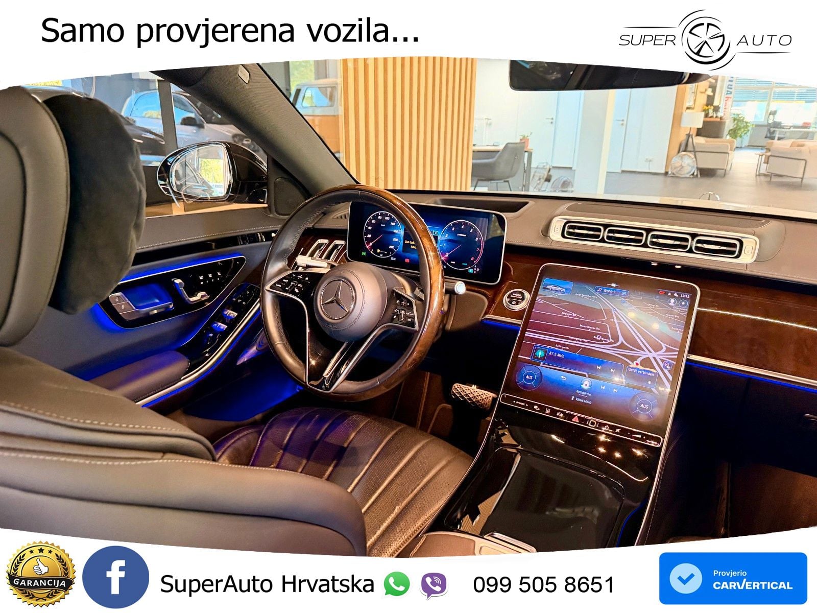 Mercedes S 580 V8 (503 KS) EQ Boost 4MATIC 9G-TRONIC ZRAČNI+ACC+4xGR SJED+360