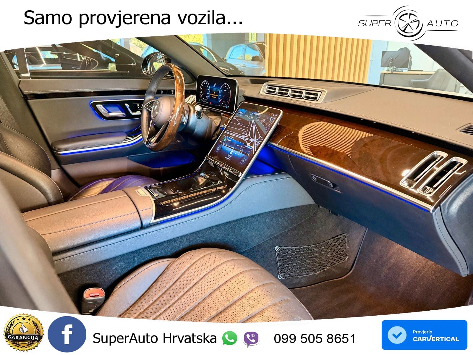 Mercedes S 580 V8 (503 KS) EQ Boost 4MATIC 9G-TRONIC ZRAČNI+ACC+4xGR SJED+360