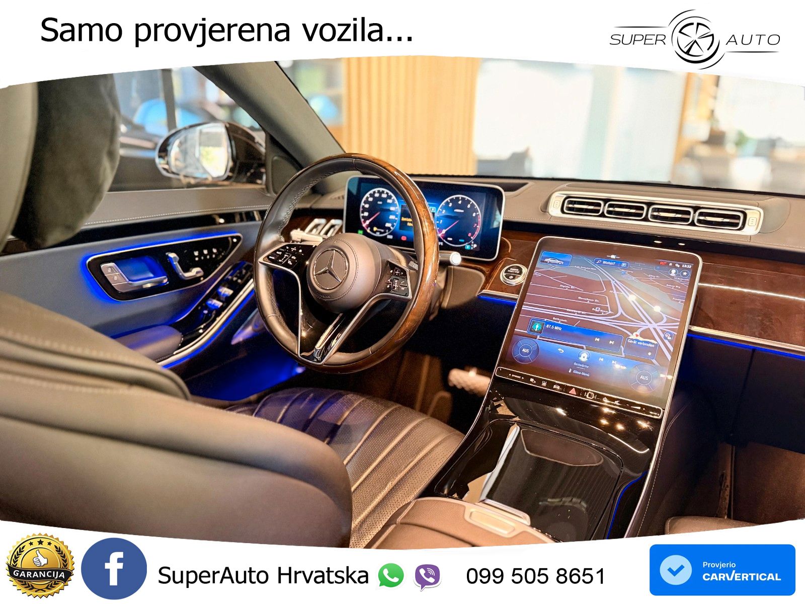 Mercedes S 580 V8 (503 KS) EQ Boost 4MATIC 9G-TRONIC ZRAČNI+ACC+4xGR SJED+360