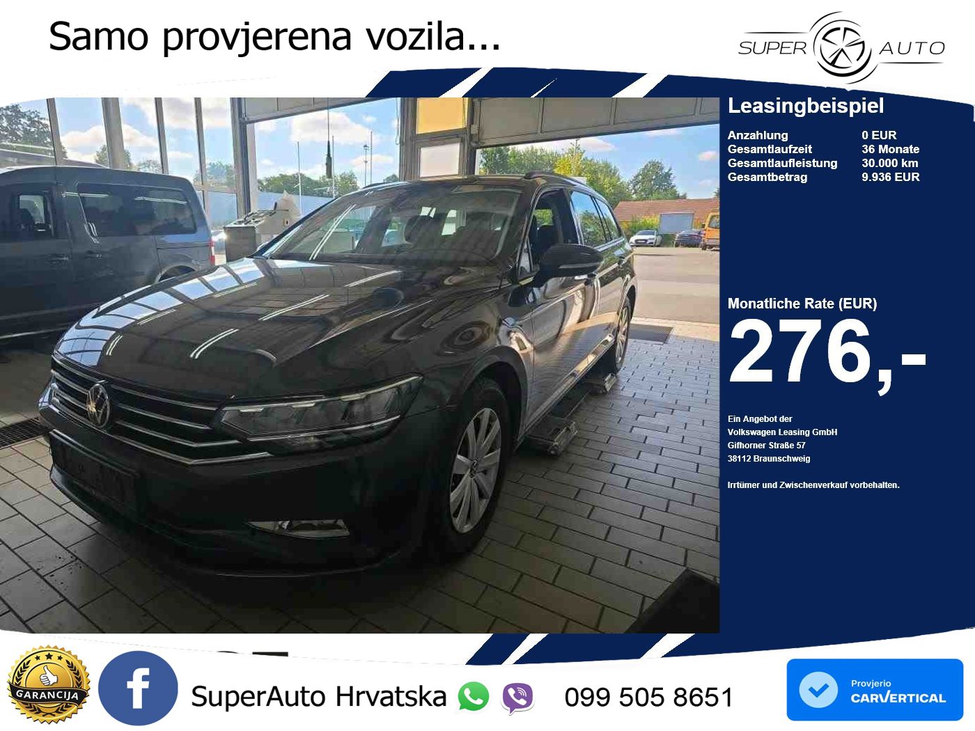 Volkswagen Passat Variant 2.0 TDI (122 KS) DSG LED+GR SJED+ACC
