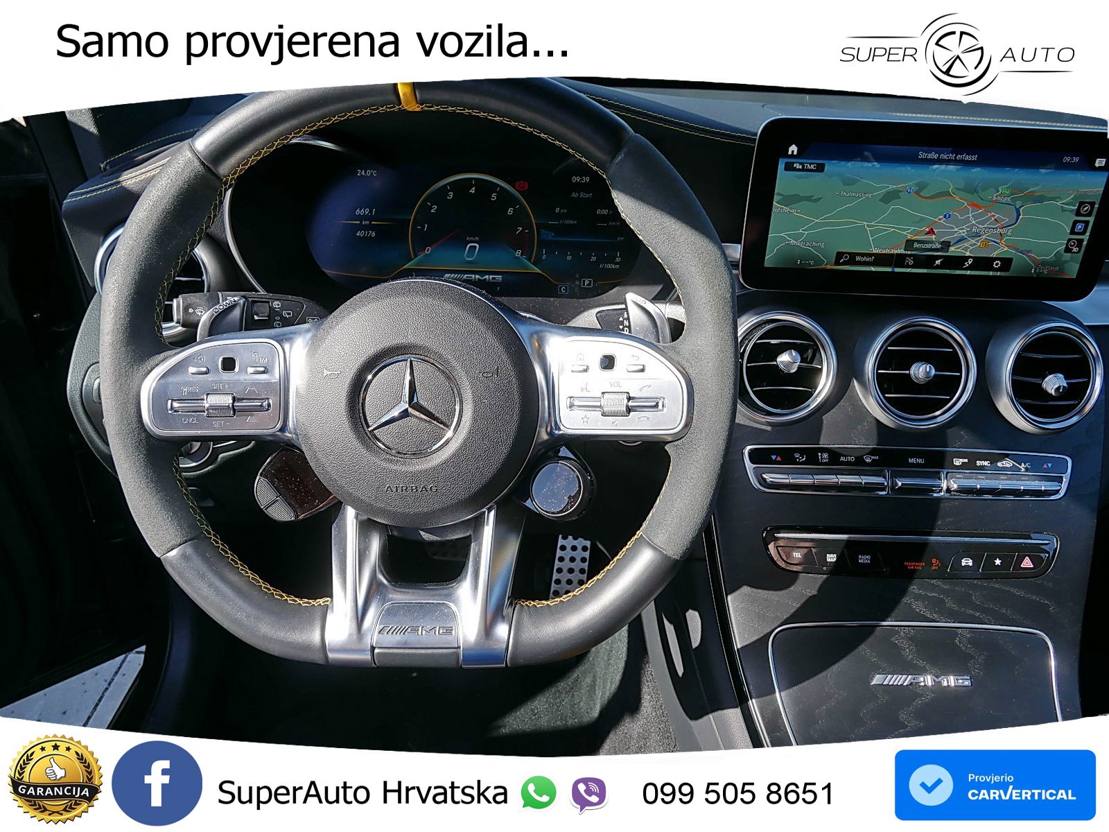 Mercedes AMG GLC 63 S V8 (510 KS) 4MATIC+ MCT ZRAČNI+ACC+GR SJED+360+PANO