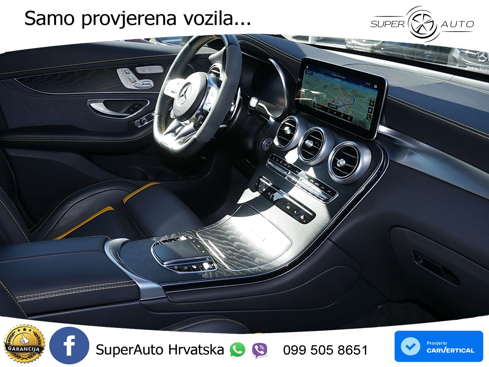 Mercedes AMG GLC 63 S V8 (510 KS) 4MATIC+ MCT ZRAČNI+ACC+GR SJED+360+PANO