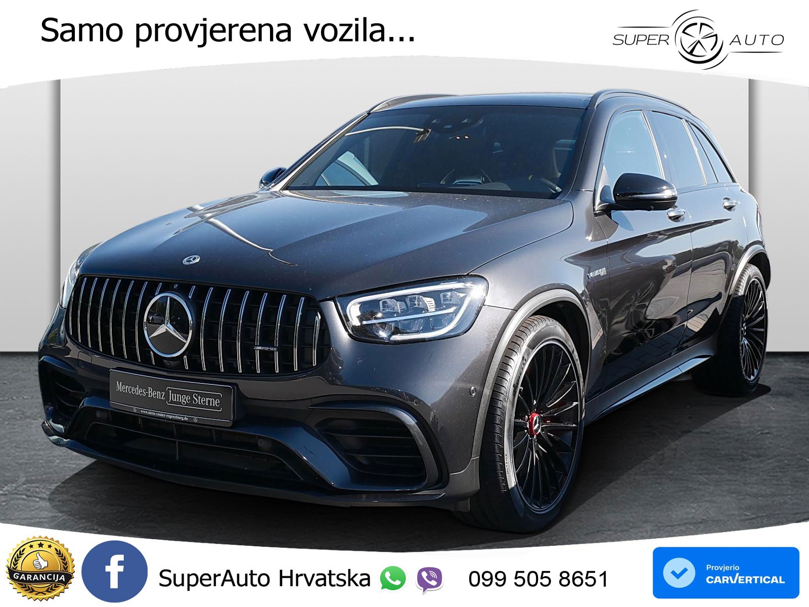 Mercedes AMG GLC 63 S V8 (510 KS) 4MATIC+ MCT ZRAČNI+ACC+GR SJED+360+PANO