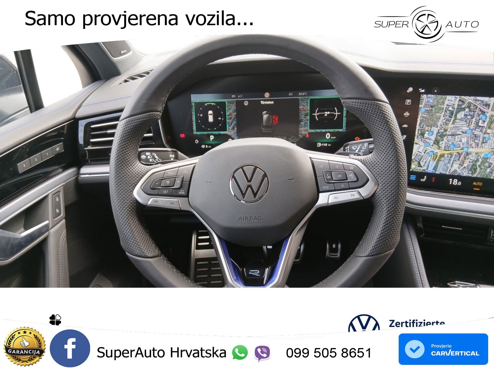 Volkswagen Touareg R 3.0 V6 TFSI (462 KS) 4MOTION Tiptronic ZRAČNI+ACC+4xGR SJED+KAM