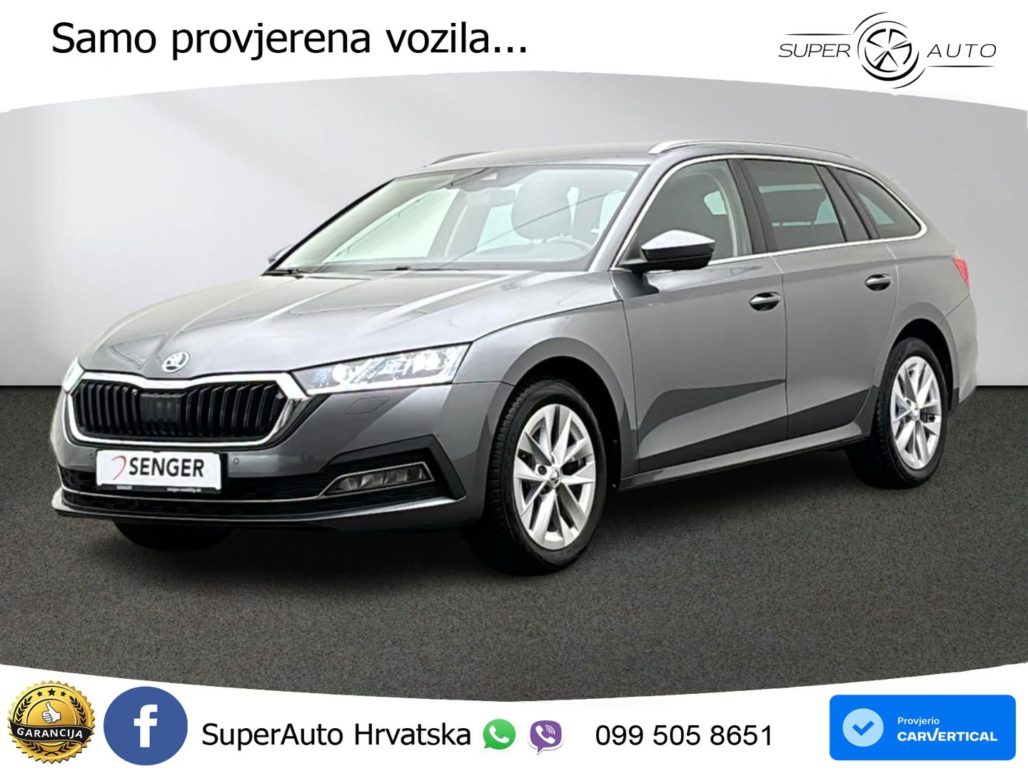 Škoda Octavia Combi 2.0 TDI (150 KS) DSG LED+GR SJED+ACC