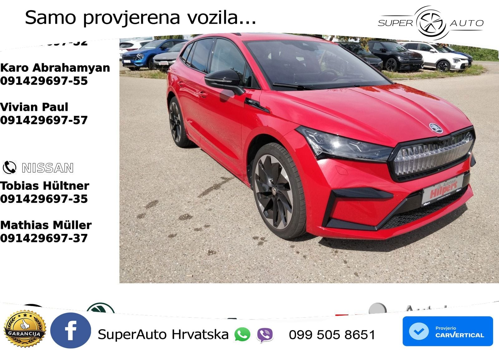 Škoda Enyaq iV 80 82 kWh (204 KS) SportLine LED+GR SJED+ACC