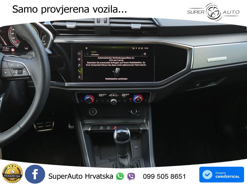 Audi Q3 40 TFSI (190 KS) quattro S tronic S line LED+GR SJED+ACC