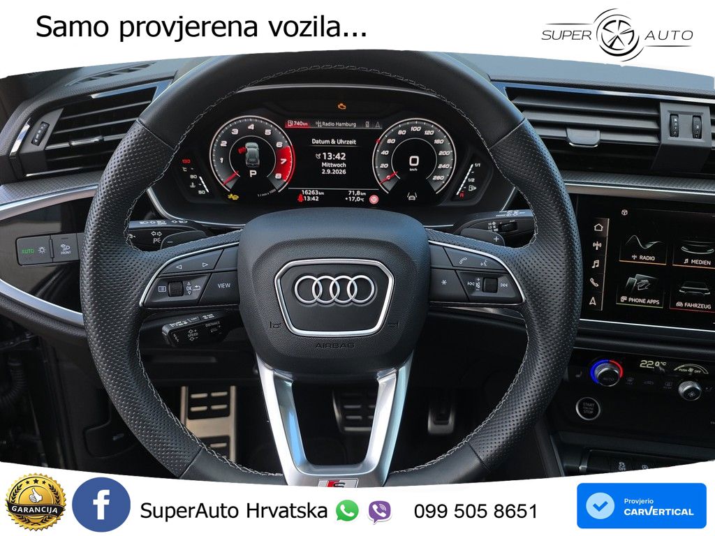 Audi Q3 40 TFSI (190 KS) quattro S tronic S line LED+GR SJED+ACC