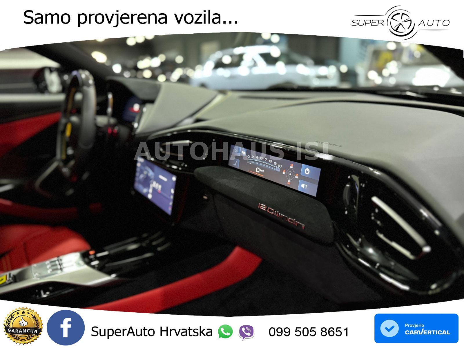 Ferrari 12Cilindri 6.5 V12 (830 KS) DCT ACC+GR SJED+360+PANO