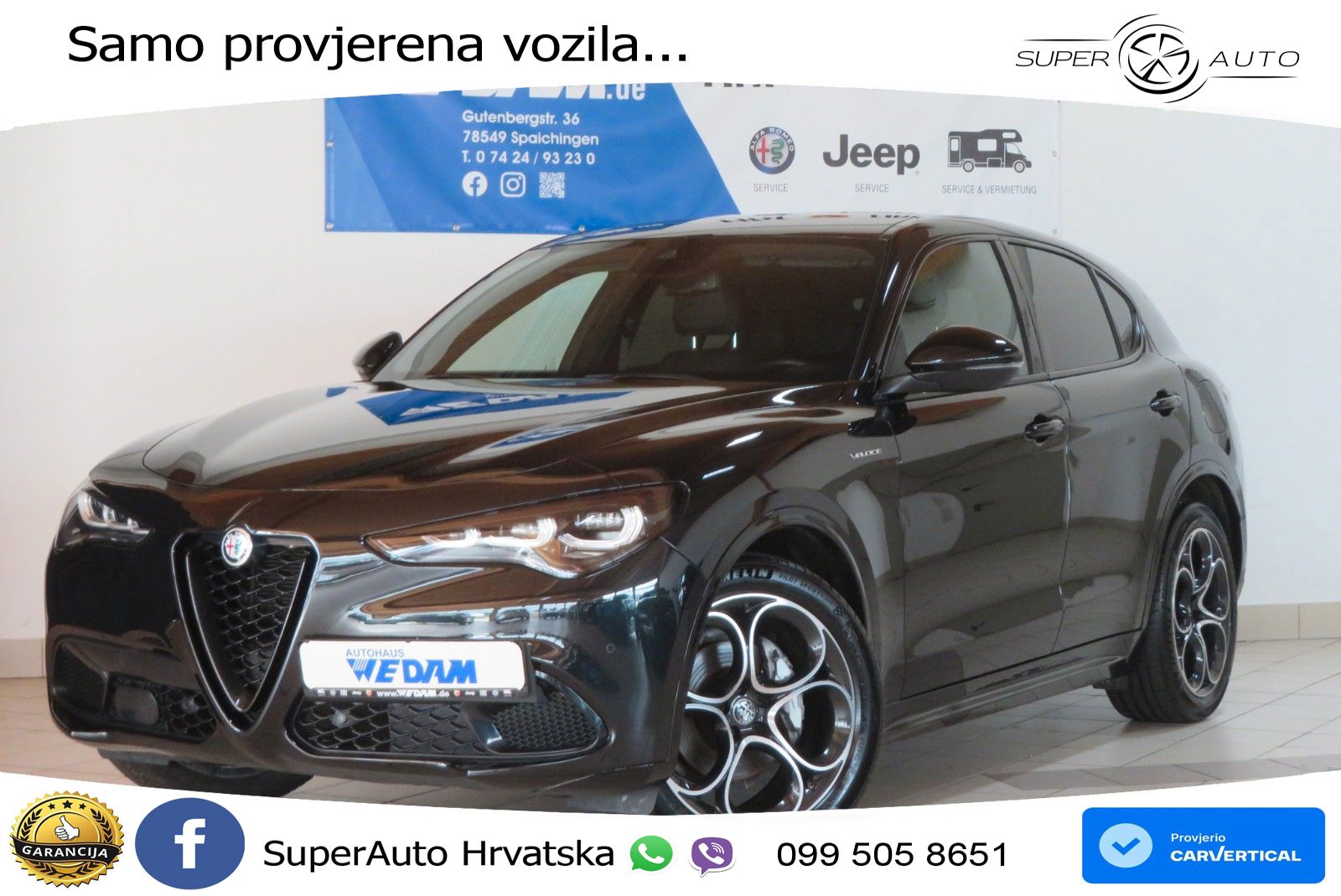 Alfa Romeo Stelvio 2.2 MultiJet II (210 KS) Q4 Automatic LED+GR SJED+ACC