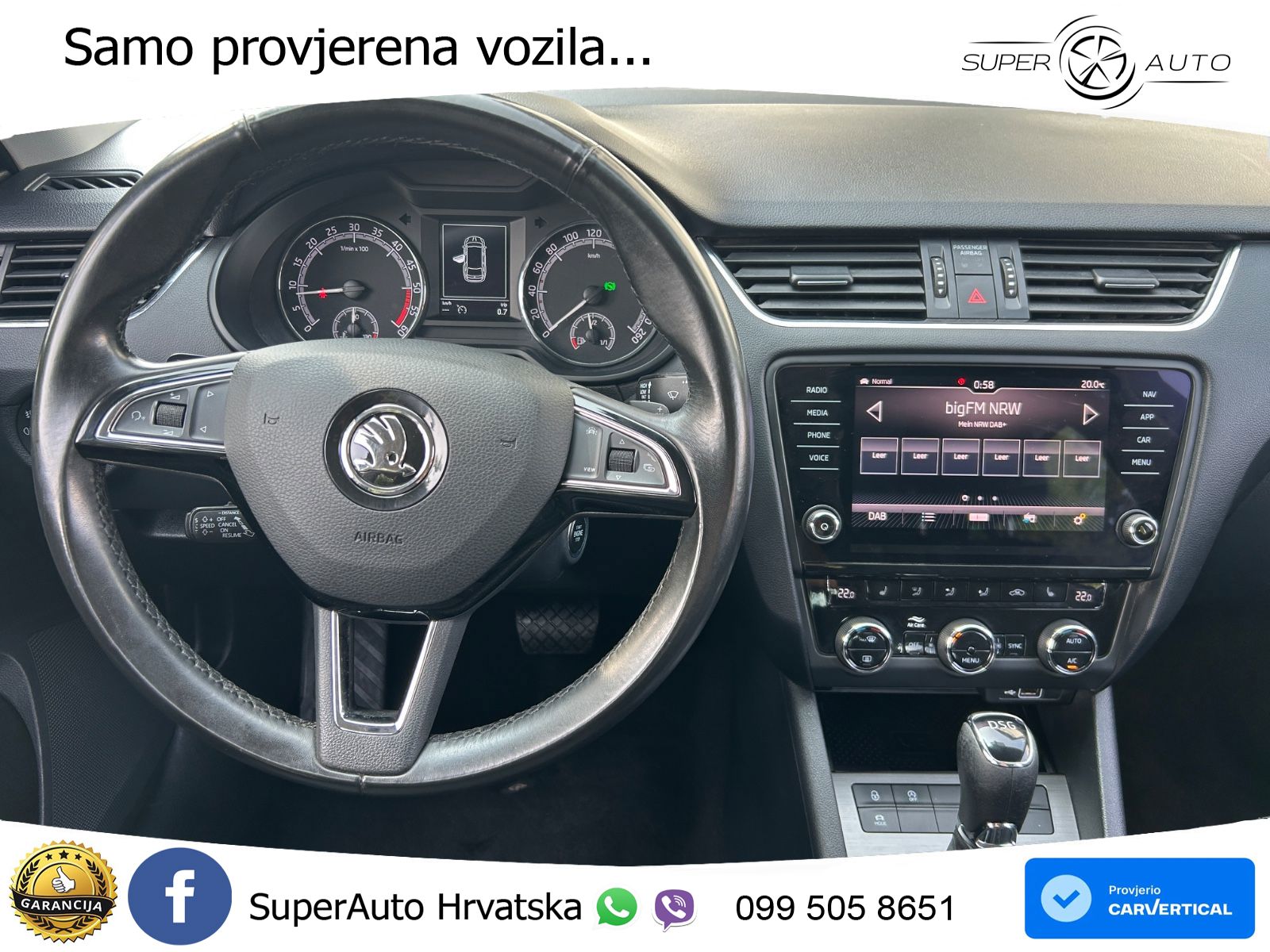 Škoda Octavia Combi 2.0 TDI (150 KS) DSG LED+GR SJED+ACC