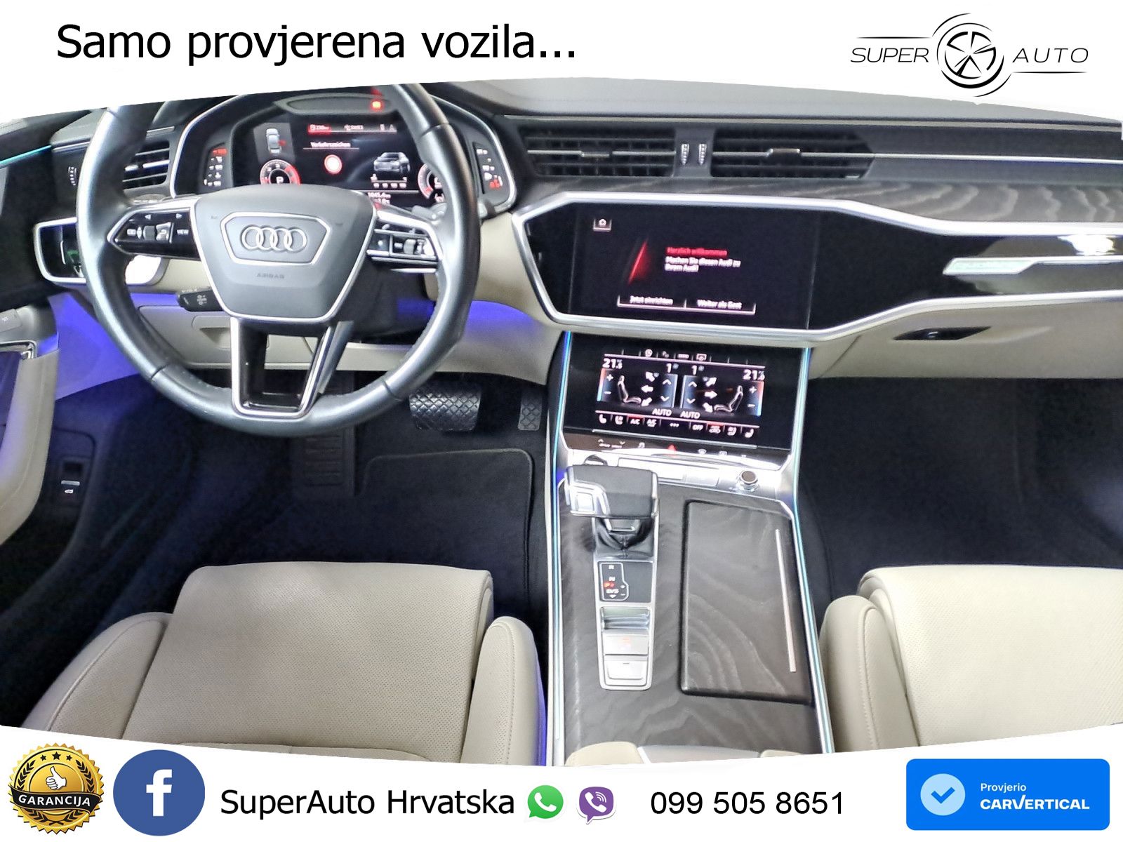 Audi A6 50 TDI V6 (286 KS) quattro tiptronic S line ZRAČNI+ACC+4xGR SJED+KAM