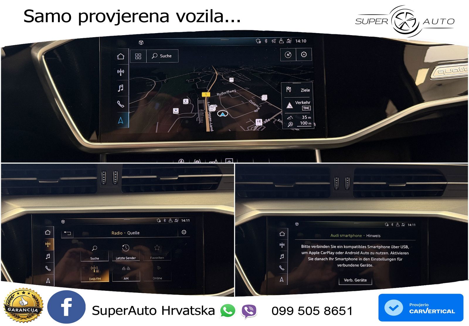 Audi A6 50 TDI V6 (286 KS) quattro tiptronic S line ZRAČNI+ACC+GR SJED+KAM