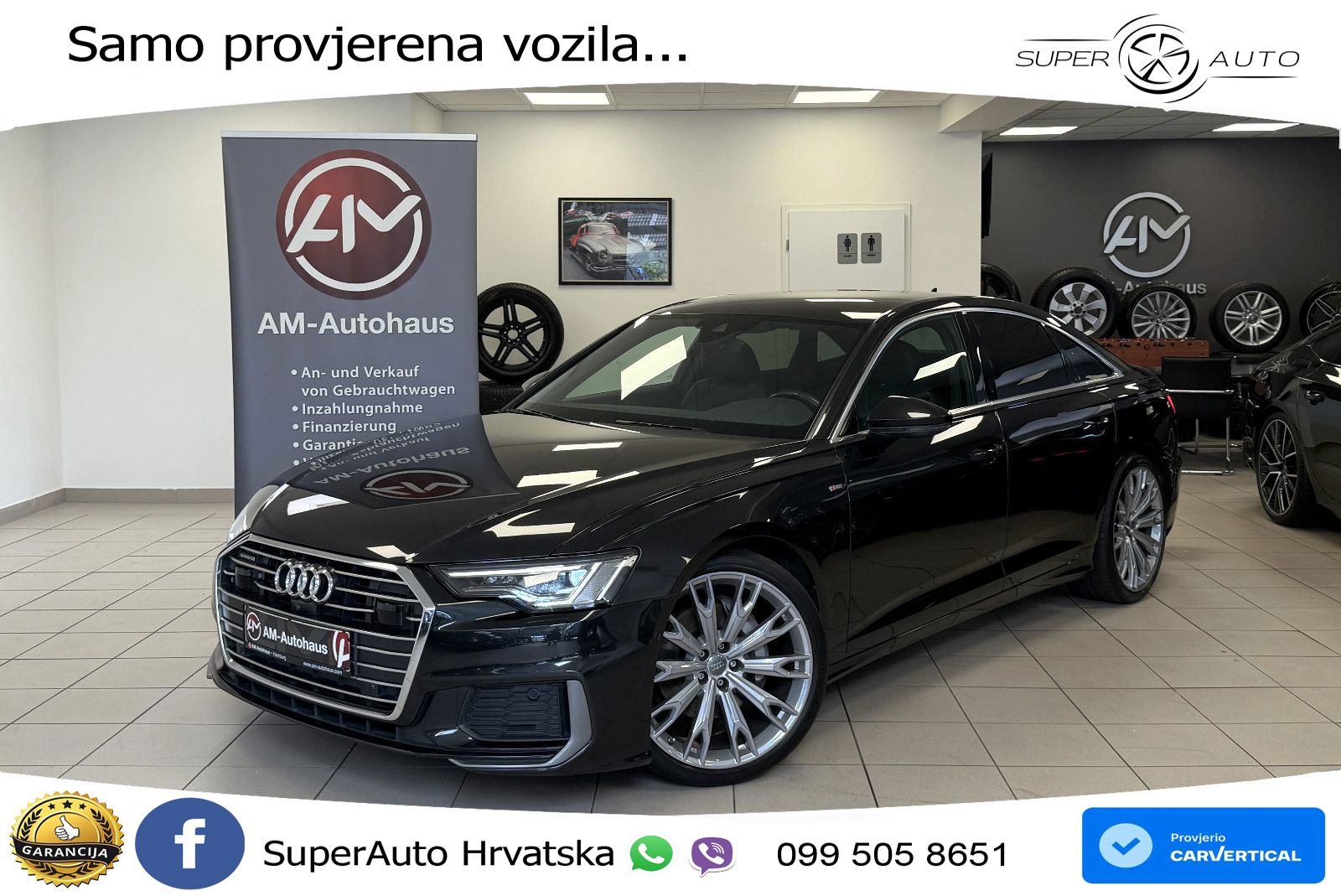 Audi A6 50 TDI V6 (286 KS) quattro tiptronic S line ZRAČNI+ACC+GR SJED+KAM