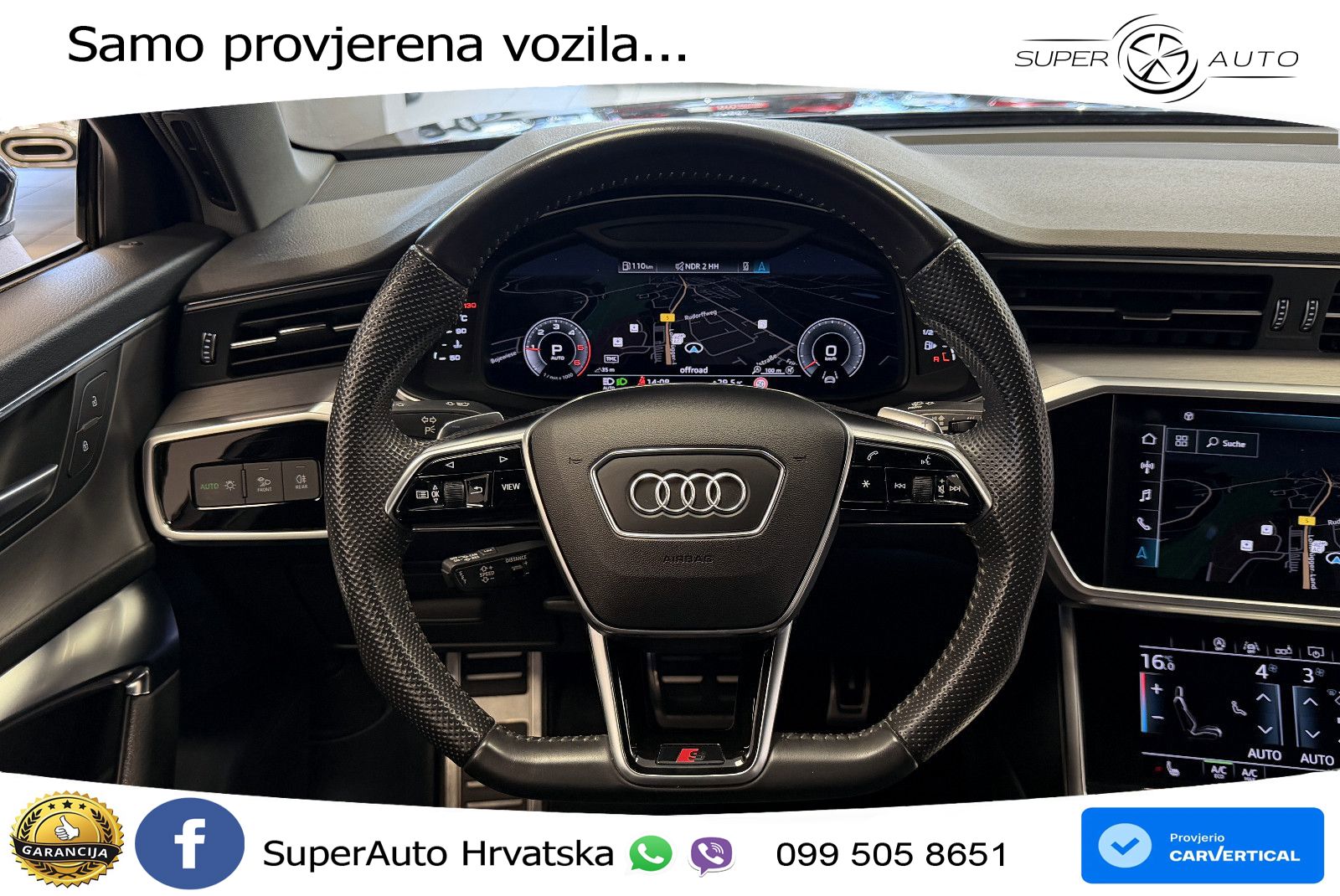 Audi A6 50 TDI V6 (286 KS) quattro tiptronic S line ZRAČNI+ACC+GR SJED+KAM