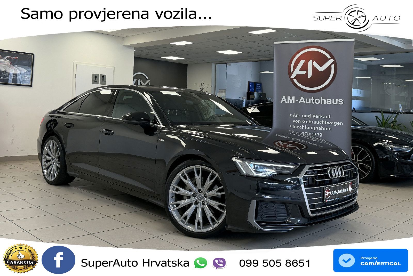 Audi A6 50 TDI V6 (286 KS) quattro tiptronic S line ZRAČNI+ACC+GR SJED+KAM