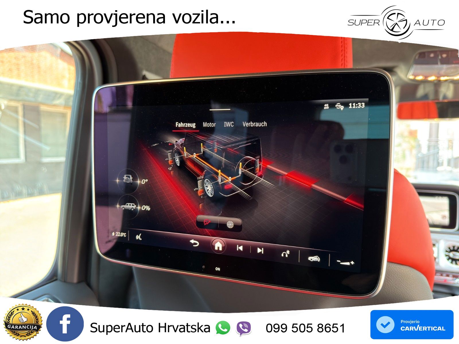 Mercedes AMG G 63 Long V8 (585 KS) 4MATIC 9G-TRONIC AMG SPEEDSHIFT TCT Superior ACC+HEAD+4xGR SJED+360+PANO