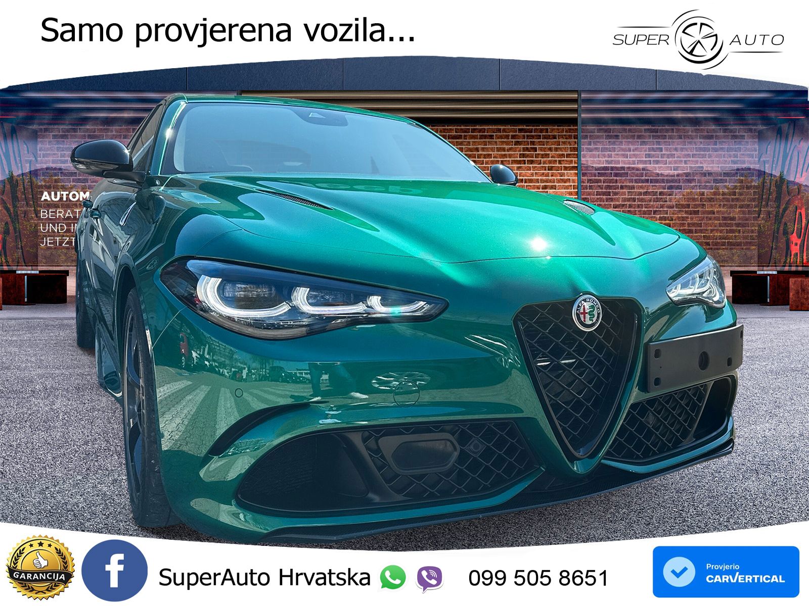 Alfa Romeo Giulia Quadrifoglio 2.9 V6 Bi-Turbo (520 KS) Automatic LED+ACC