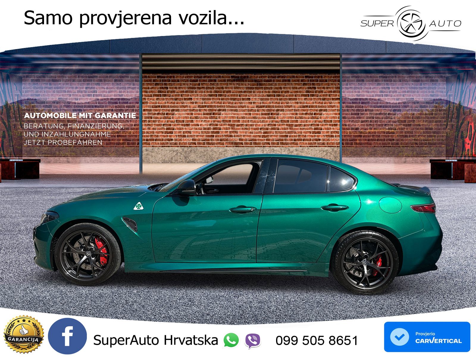 Alfa Romeo Giulia Quadrifoglio 2.9 V6 Bi-Turbo (520 KS) Automatic LED+ACC