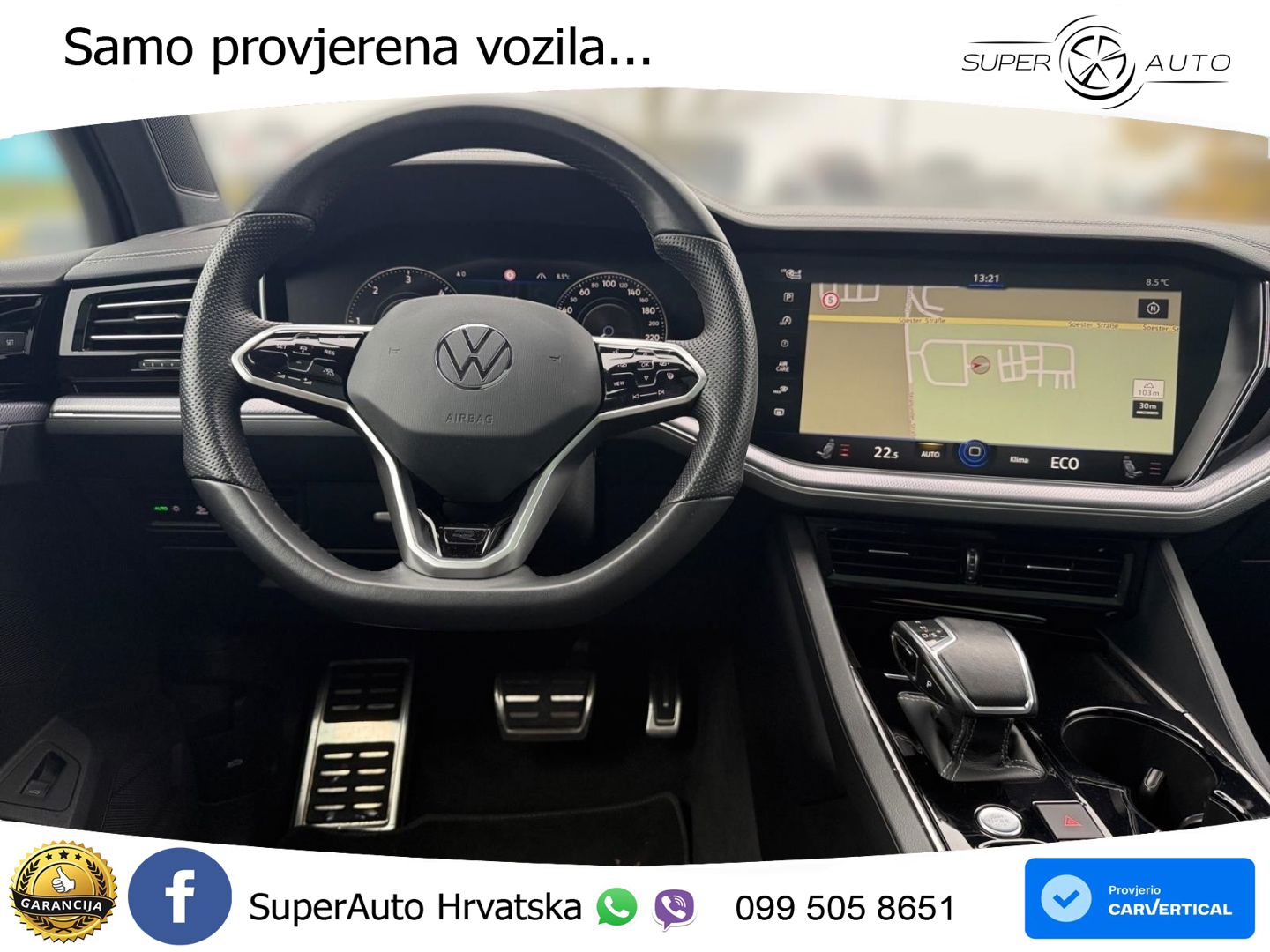 Volkswagen Touareg 3.0 V6 TDI (231 KS) 4MOTION Tiptronic R-Line ZRAČNI+ACC+GR SJED+KAM+PANO