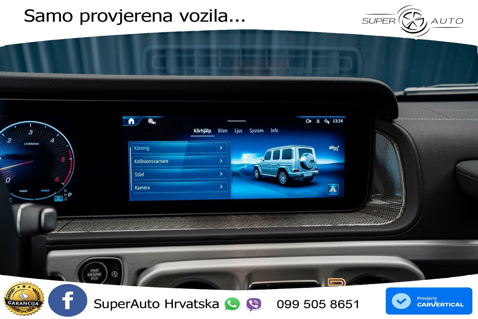 Mercedes G 450d Long (367 KS) 4MATIC 9G-TRONIC ACC+GR SJED+360+PANO