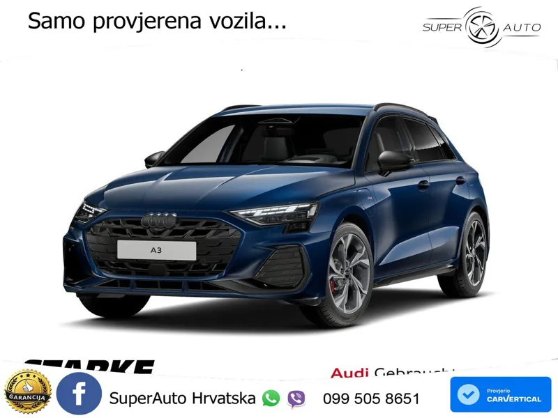 Audi A3 45 TFSIe (272 KS) S tronic S line MATRIX+GR SJED+KAM
