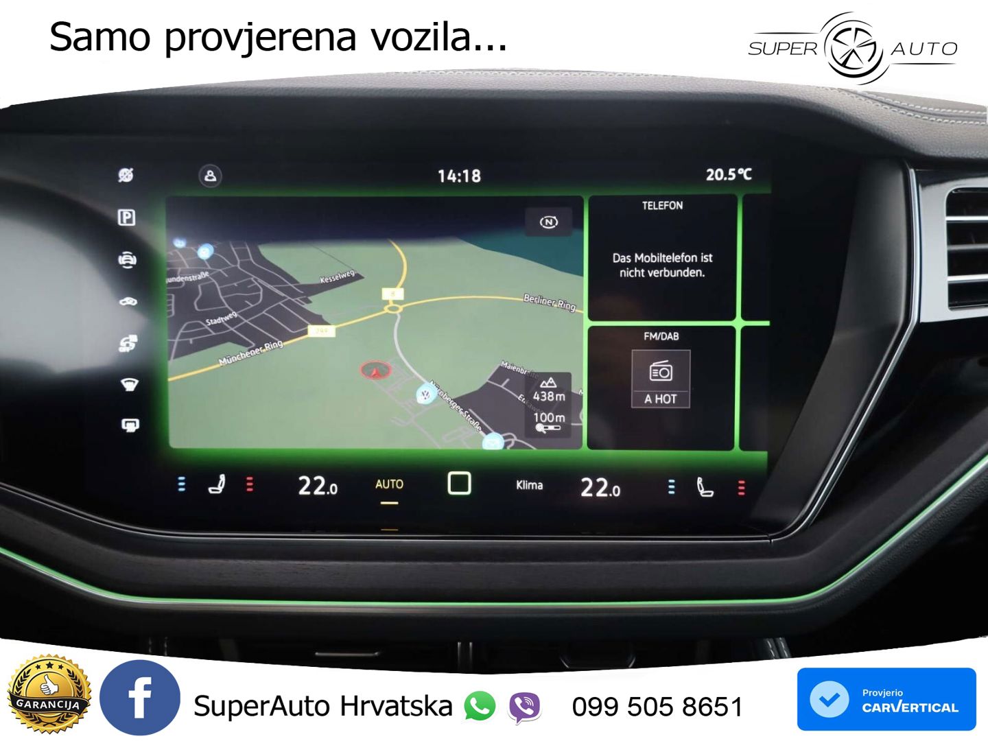 Volkswagen Touareg 3.0 V6 TDI (286 KS) 4MOTION Tiptronic ZRAČNI+ACC+GR SJED+KAM