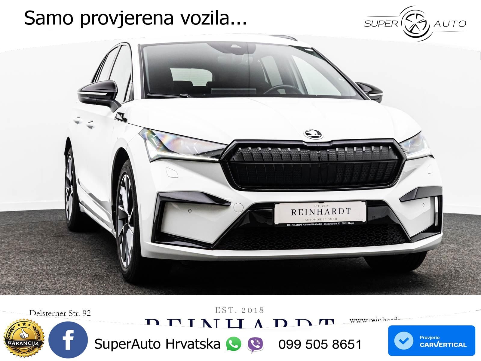 Škoda Enyaq iV 80 82 kWh (204 KS) SportLine LED+GR SJED+ACC