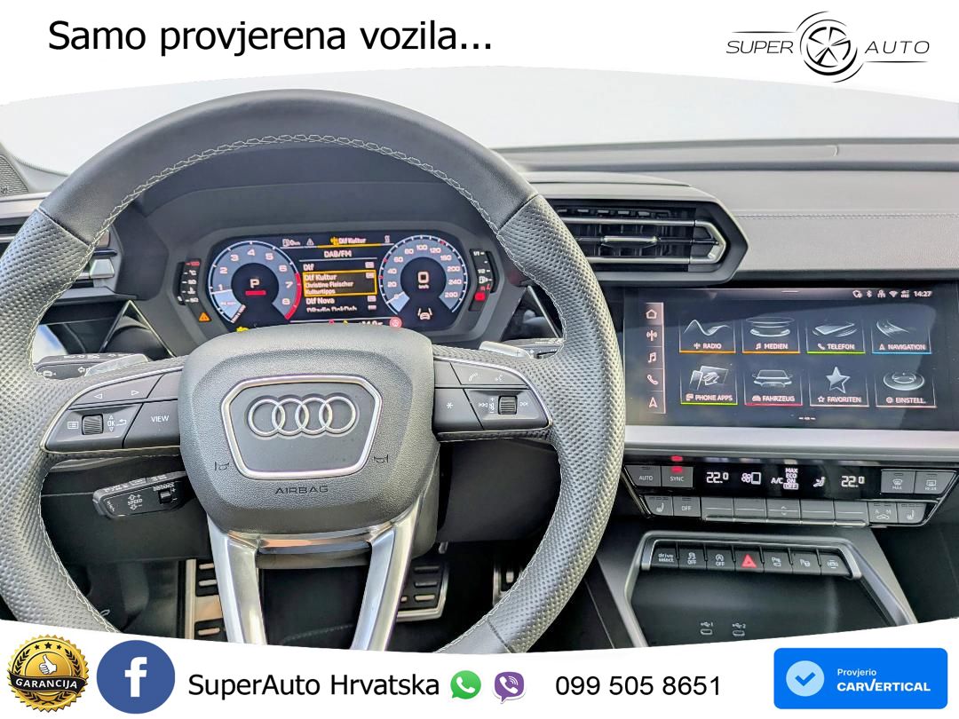 Audi A3 35 TFSI (150 KS) S tronic S line MATRIX+GR SJED+KAM
