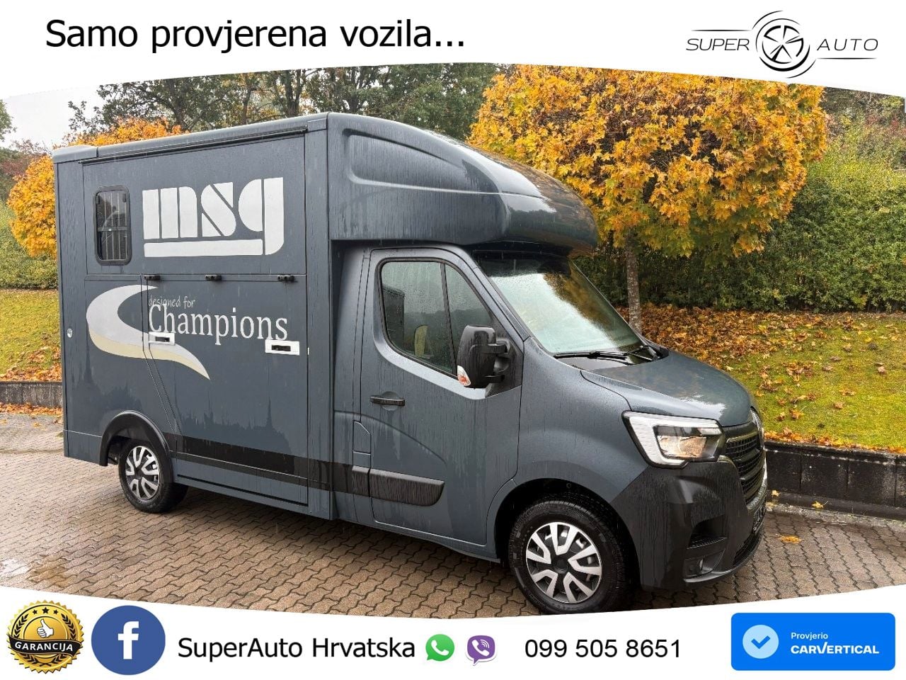 Renault Master MSG, 2 Pferde, Hengstvariante, leicht 145 KS