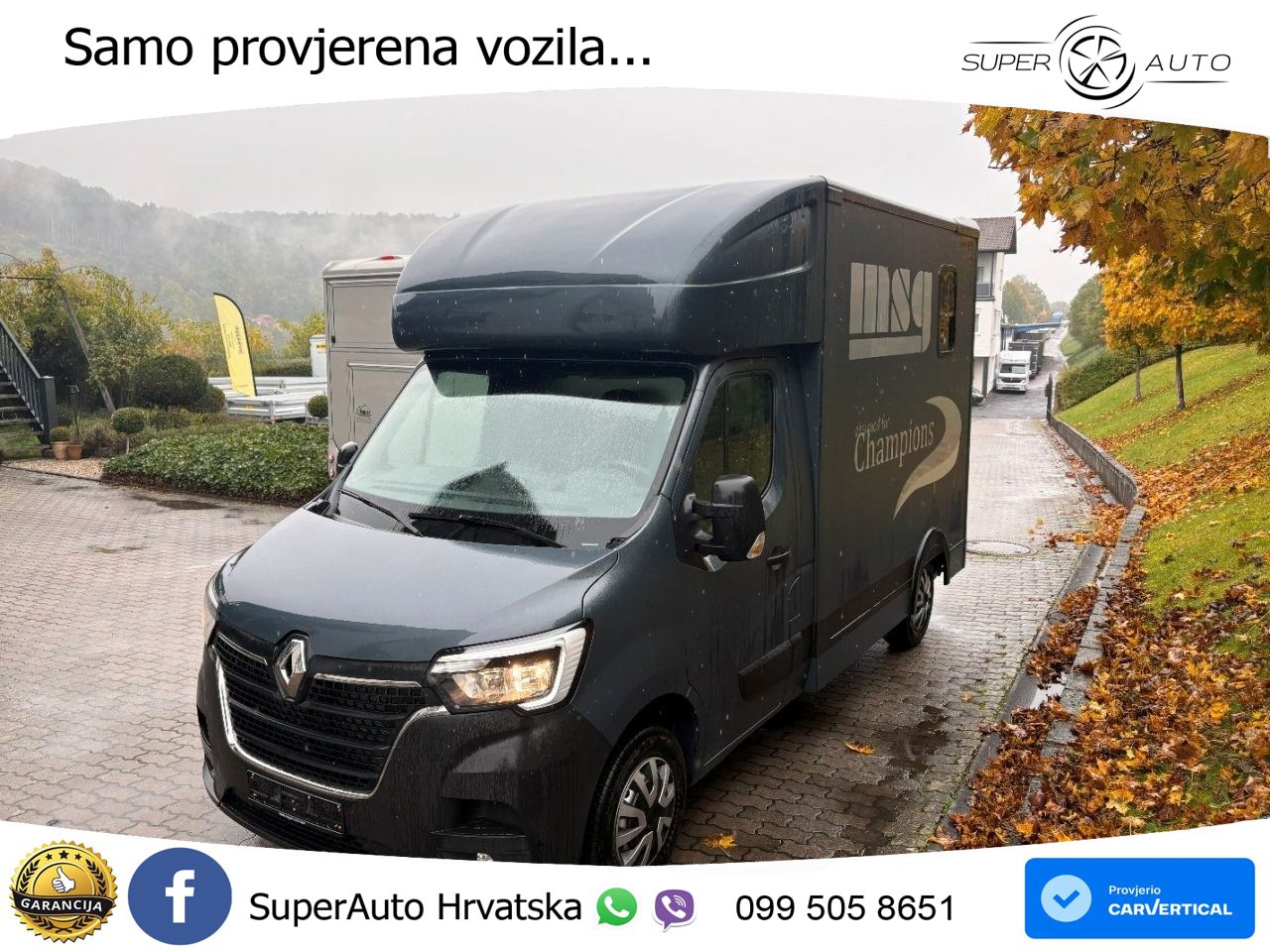Renault Master MSG, 2 Pferde, Hengstvariante, leicht 145 KS