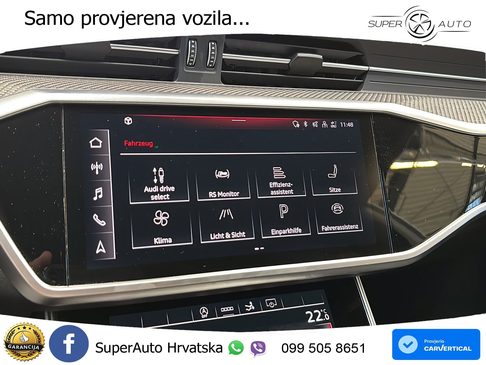 Audi RS7 4.0 TFSI V8 (600 KS) quattro tiptronic ZRAČNI+ACC+GR SJED+KAM+PANO