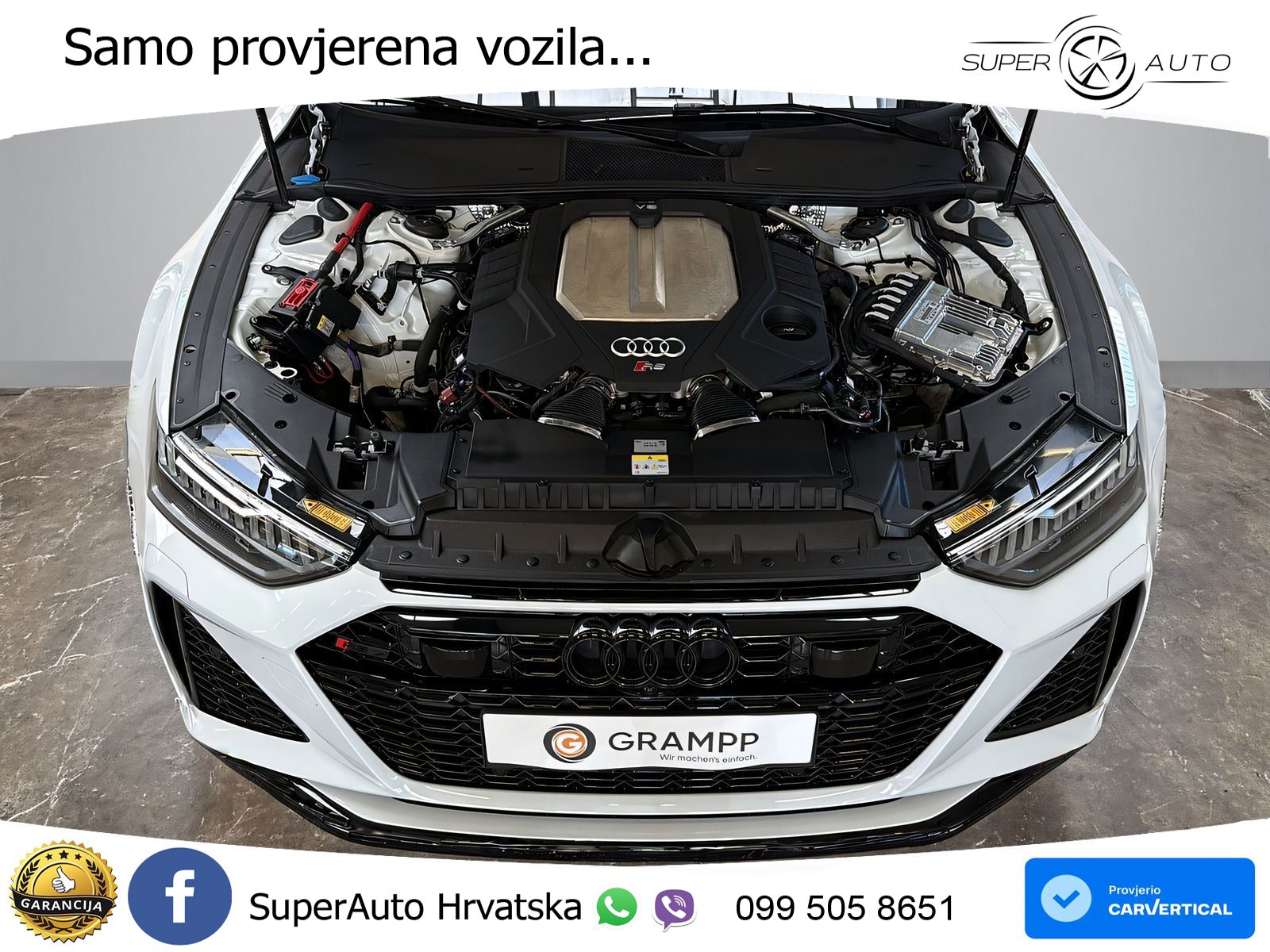 Audi RS7 4.0 TFSI V8 (600 KS) quattro tiptronic ZRAČNI+ACC+GR SJED+KAM+PANO