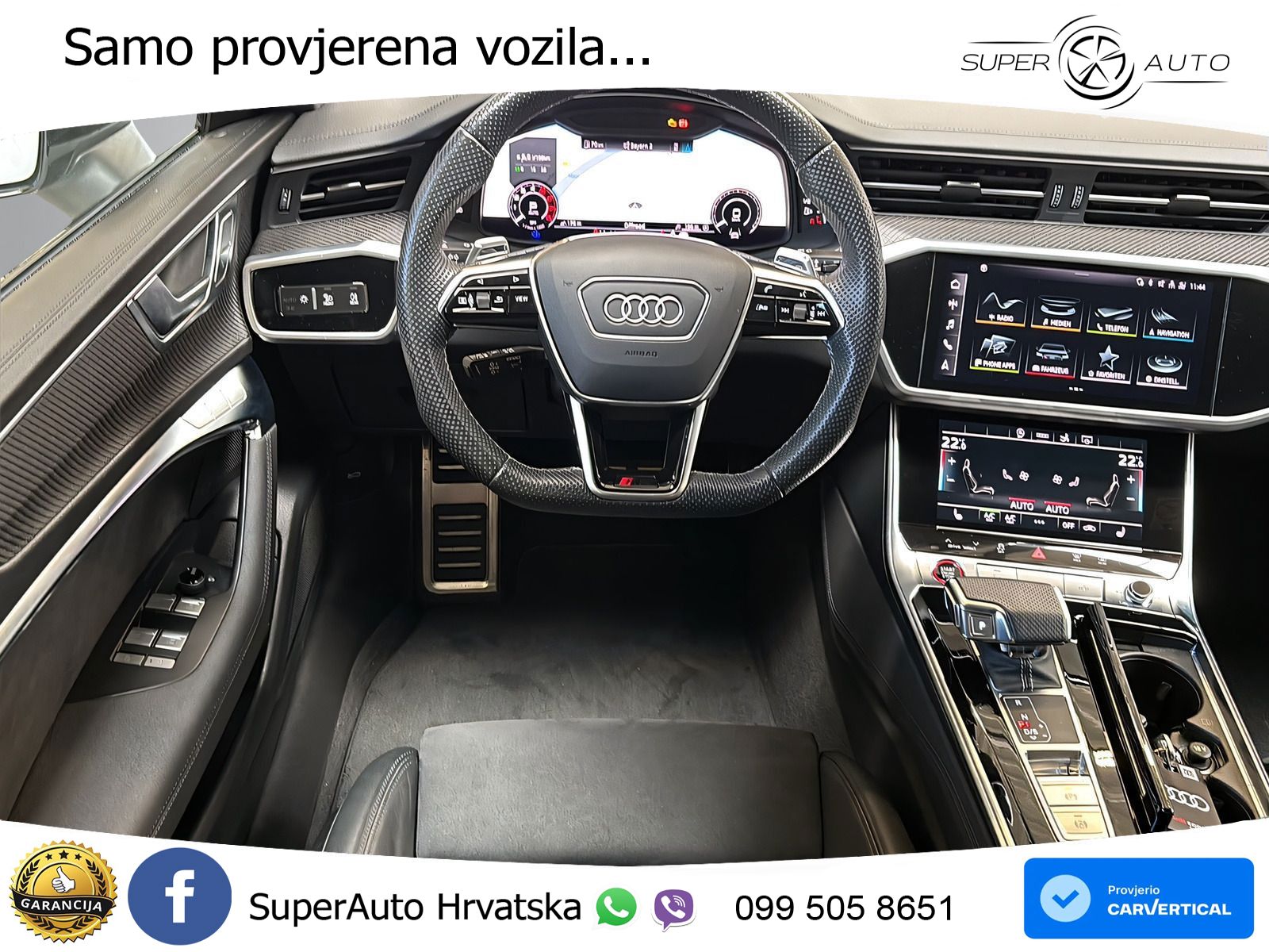 Audi RS7 4.0 TFSI V8 (600 KS) quattro tiptronic ZRAČNI+ACC+GR SJED+KAM+PANO