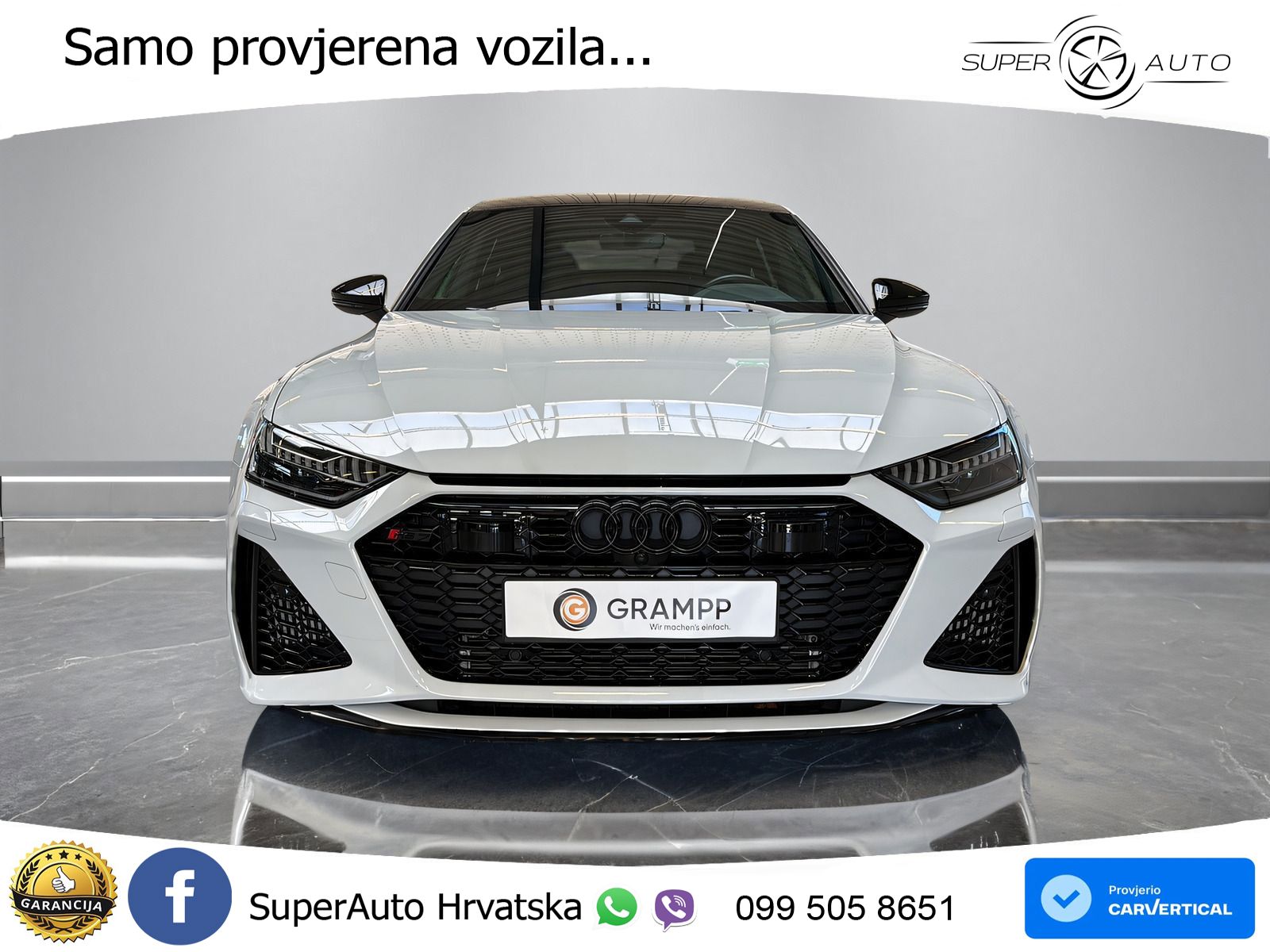 Audi RS7 4.0 TFSI V8 (600 KS) quattro tiptronic ZRAČNI+ACC+GR SJED+KAM+PANO