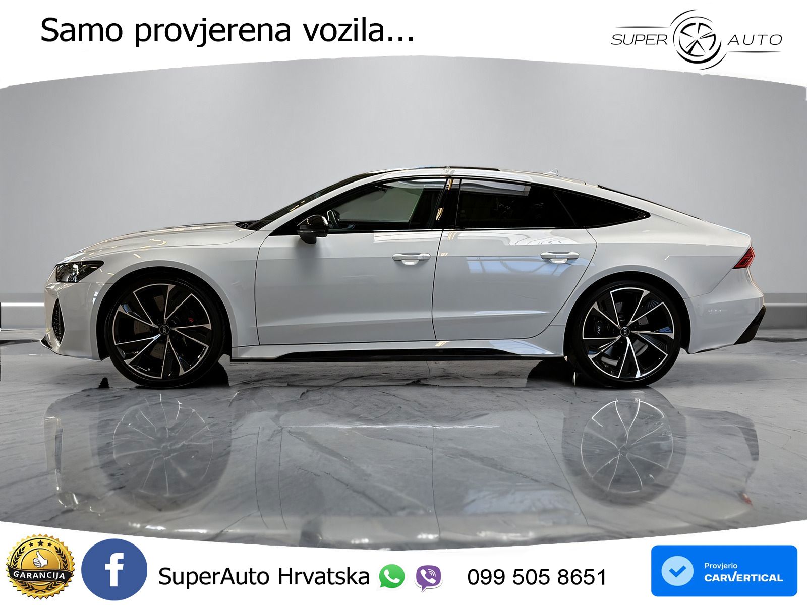 Audi RS7 4.0 TFSI V8 (600 KS) quattro tiptronic ZRAČNI+ACC+GR SJED+KAM+PANO