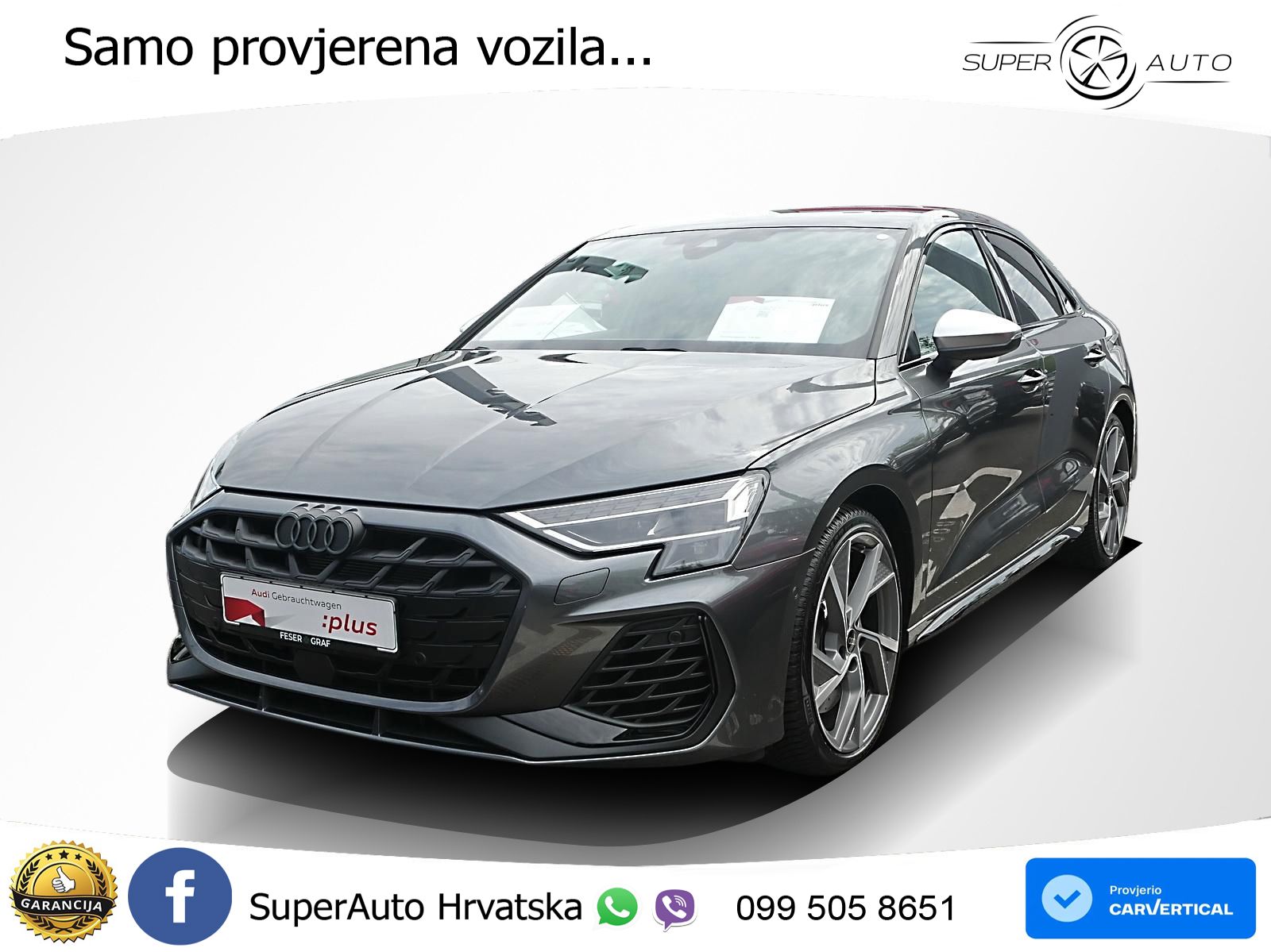 Audi S3 Limuzina 2.0 TFSI (333 KS) quattro S tronic LED+GR SJED+ACC