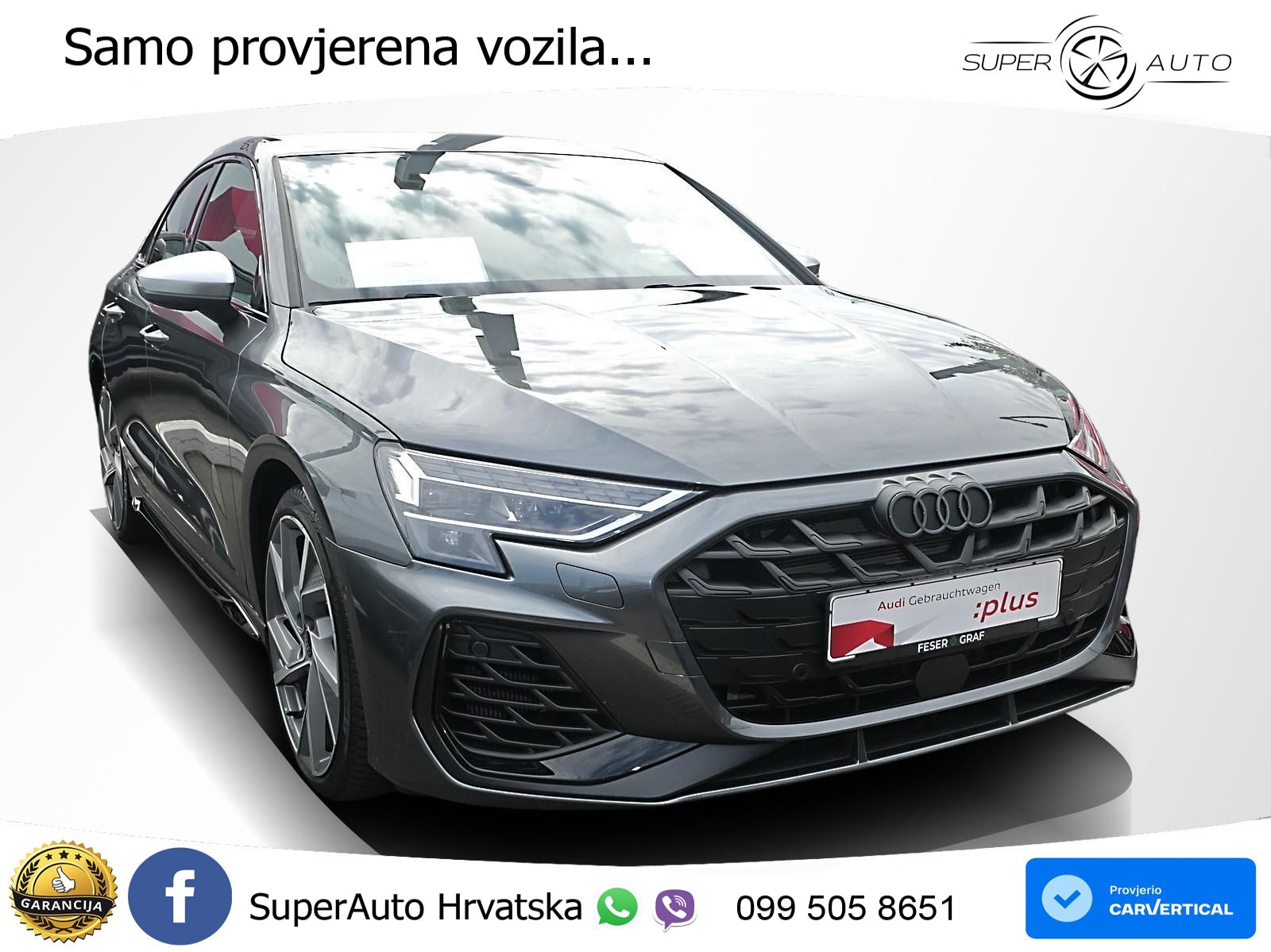 Audi S3 Limuzina 2.0 TFSI (333 KS) quattro S tronic LED+GR SJED+ACC