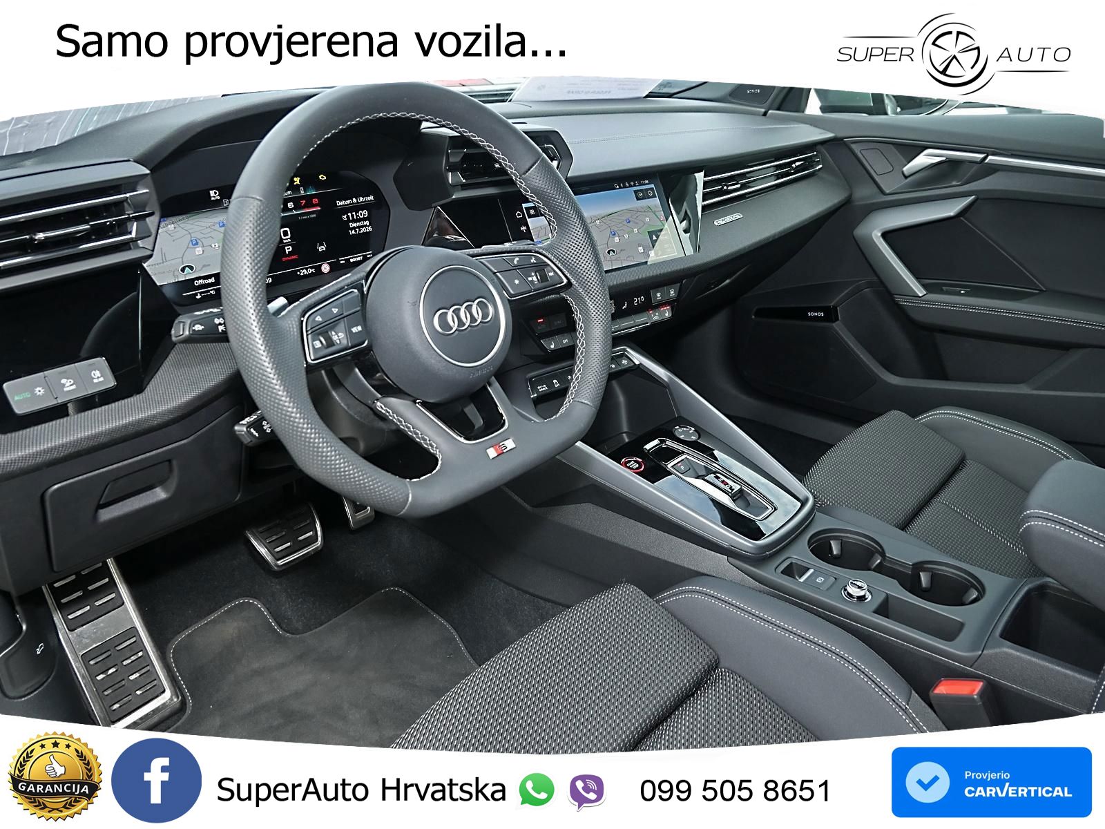 Audi S3 Limuzina 2.0 TFSI (333 KS) quattro S tronic LED+GR SJED+ACC