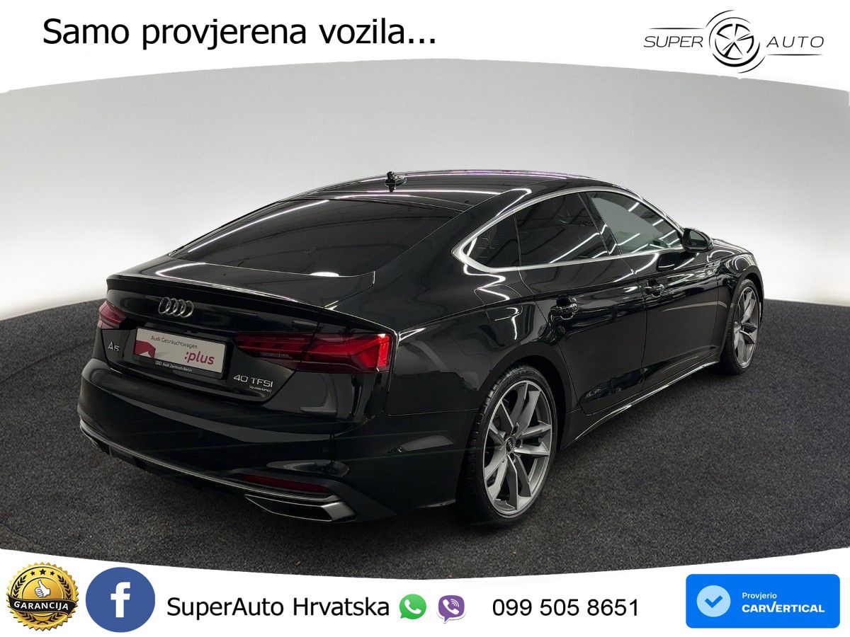 Audi A5 Sportback  40 TFSI (204 KS) quattro S tronic advanced MATRIX+GR SJED+KAM