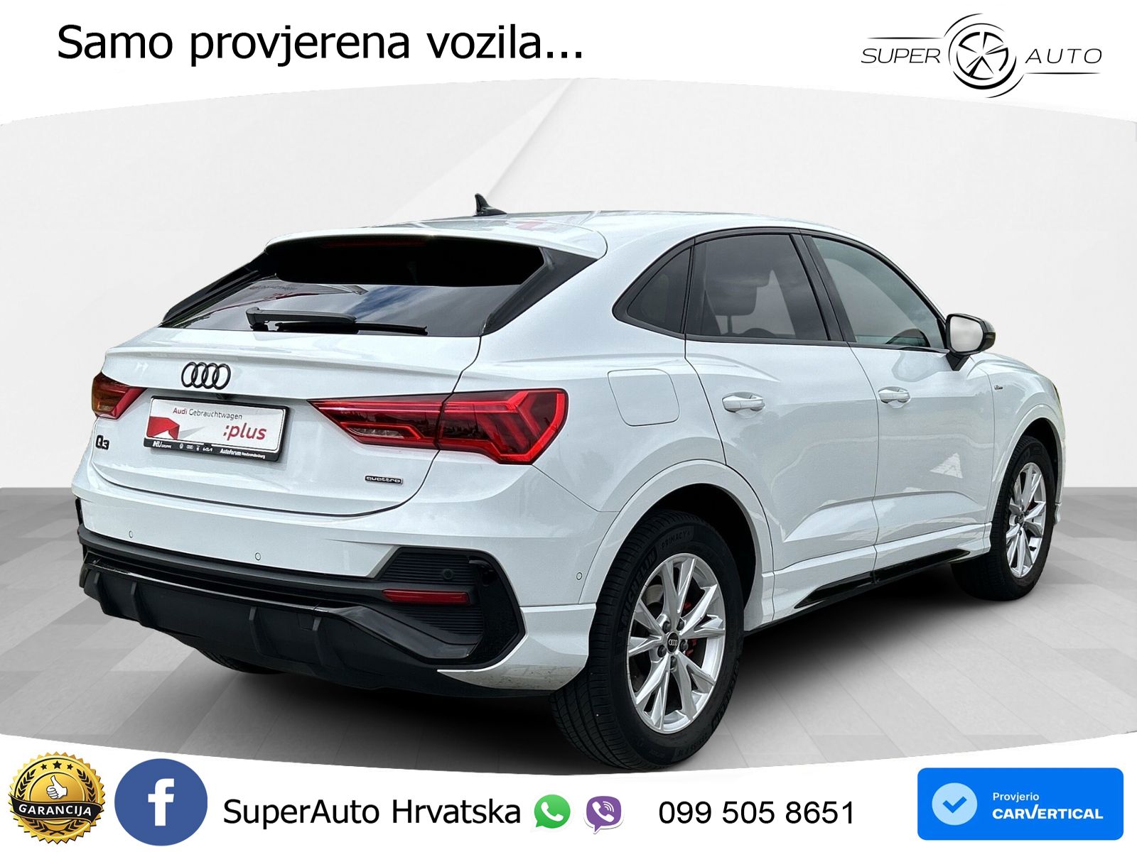 Audi Q3 II Sportback 45 TFSI (245 KS) quattro S tronic S line MATRIX+GR SJED+KAM