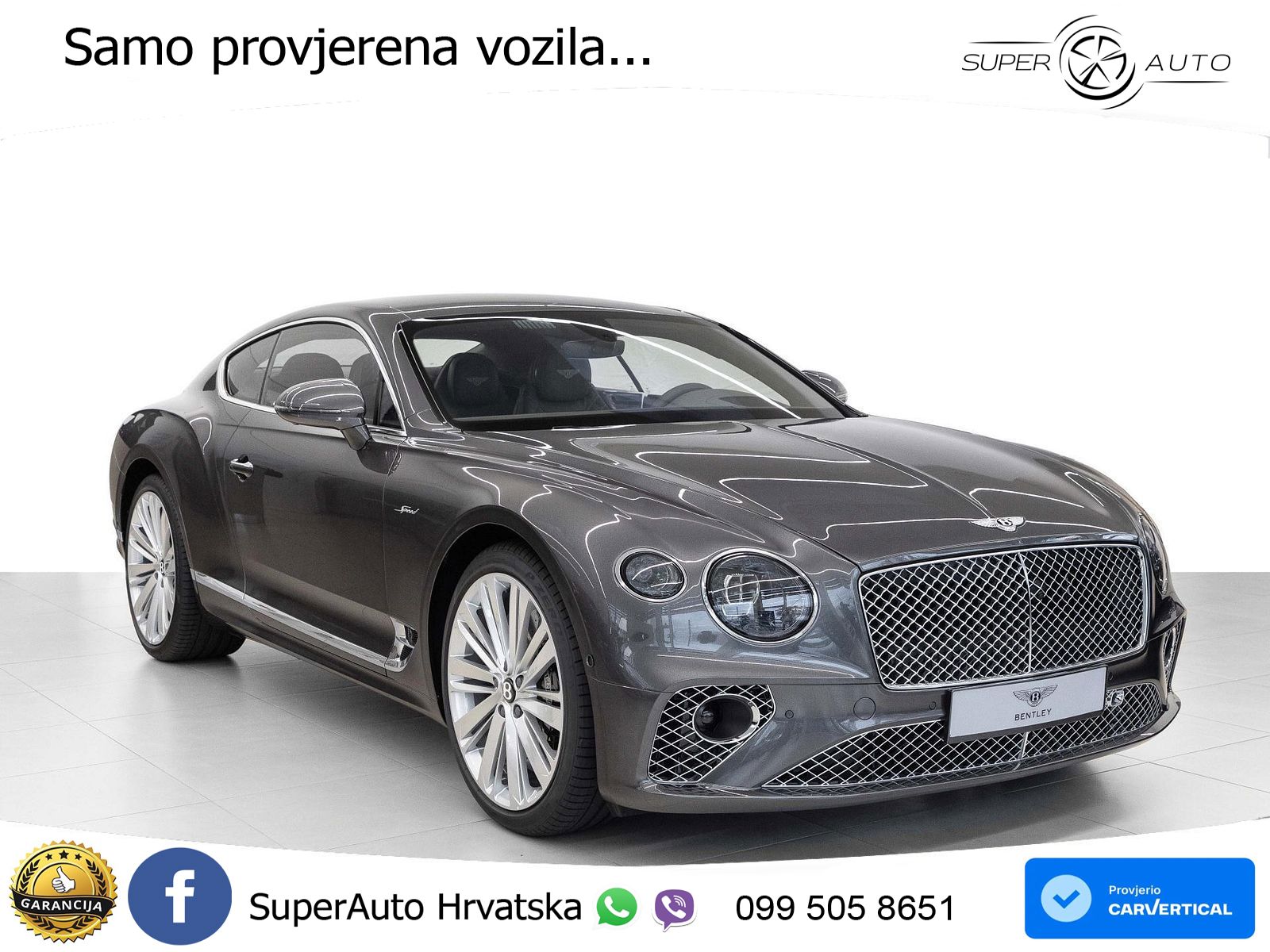 Bentley Continental GT III Speed 6.0 TSI W12 (659 KS) AWD DCT ZRAČNI+ACC+GR SJED+KAM